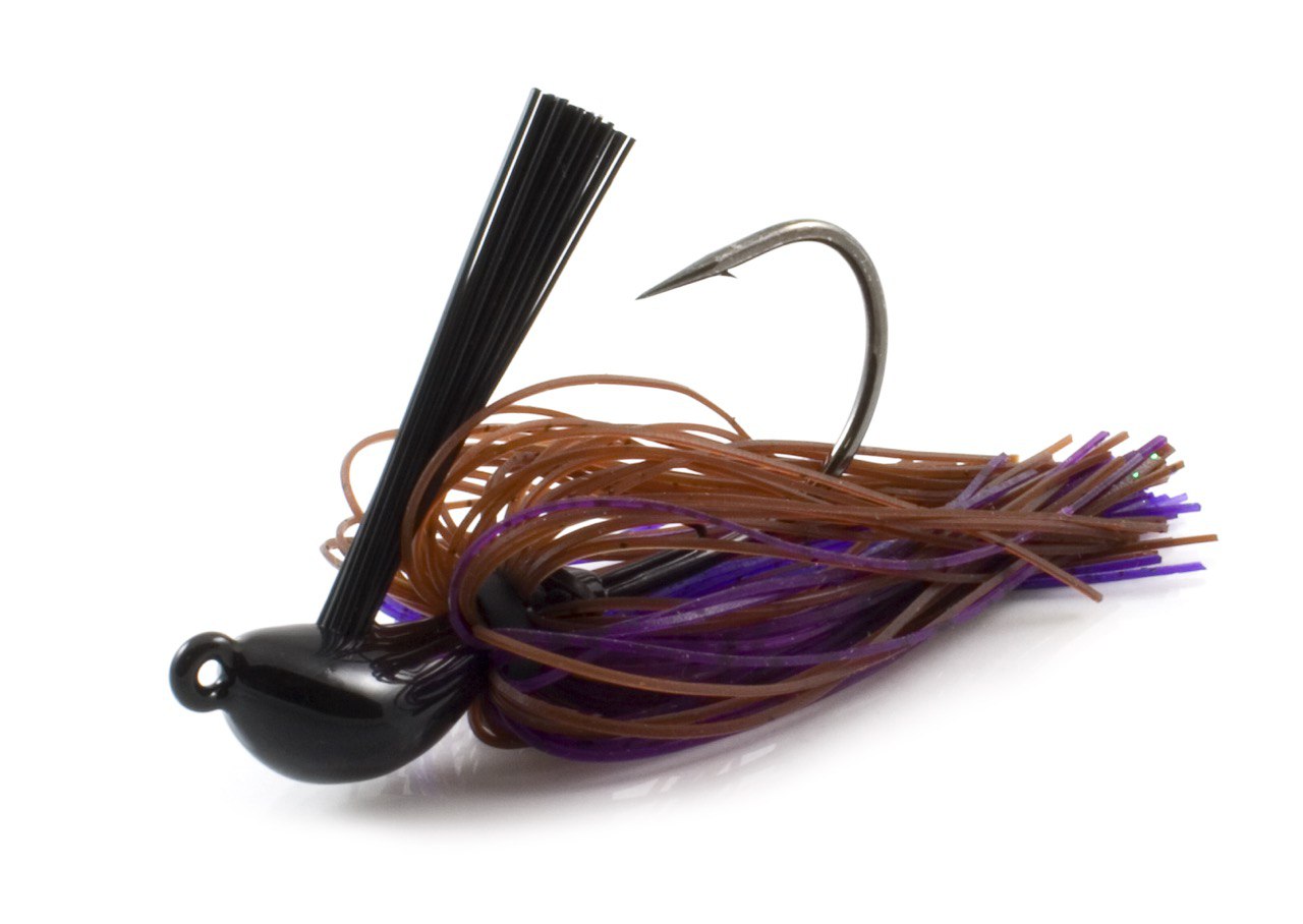 Rubber Jig T3 Custom Baits Machete Jig 5/16 oz col. J01 Brown Purple