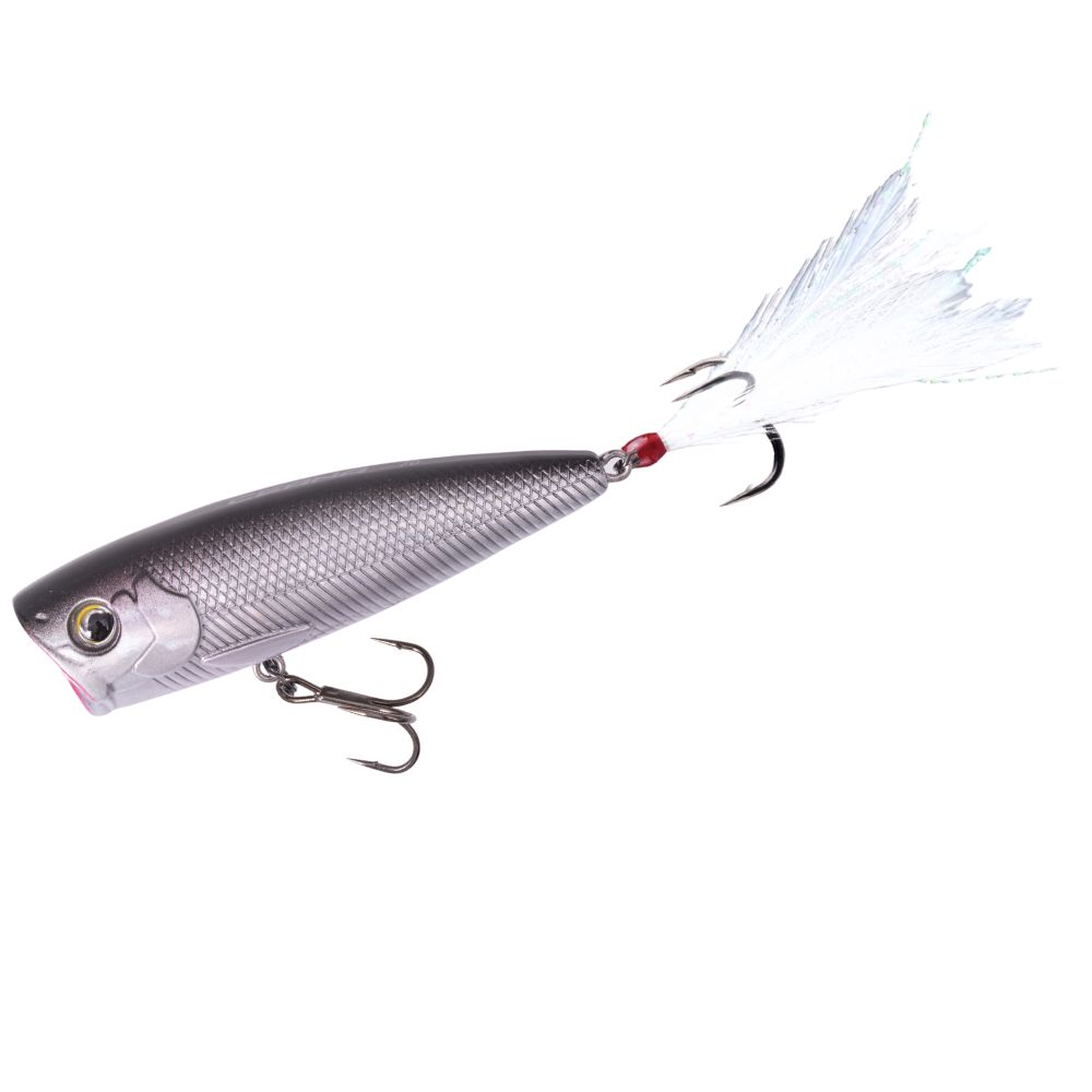 Artificiale Major Craft Ceana Popper 70 col. Black Back Silver Artificiale Major Craft Ceana Popper 70 col. Black Back Silver