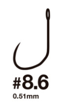 Amo Varivas Trout Area Mld Hook Canvas (15pcs) #8,6