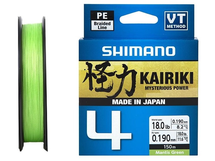 Treccia Shimano Kairiki 4 150m M Green