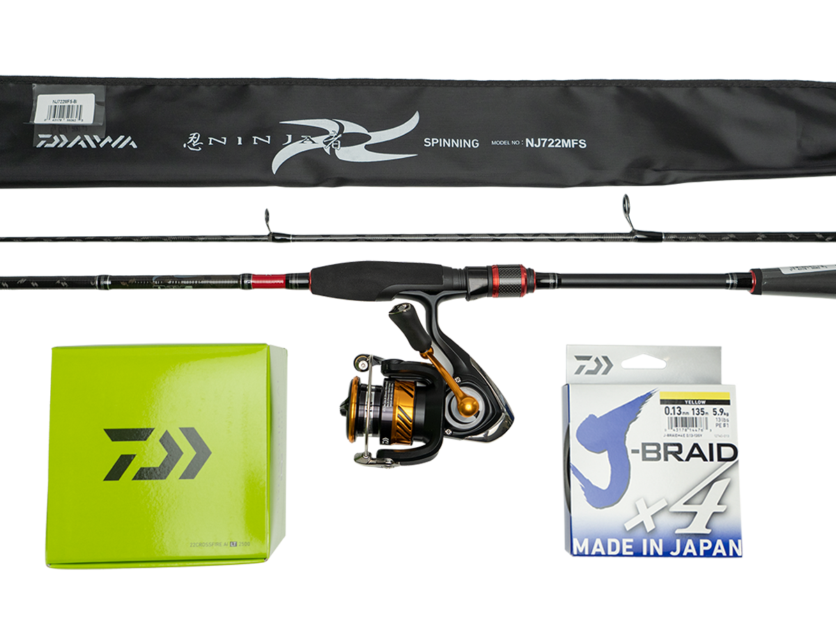 Combo Daiwa Ninja Crossfire J-Braid