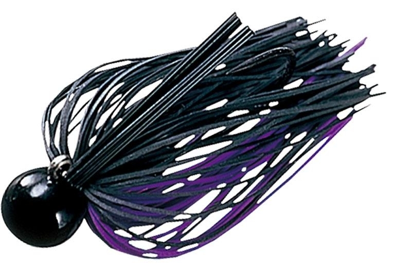 Rubber Jig Evergreen C.C. Round Jig 1/4 oz col. Black/Purple