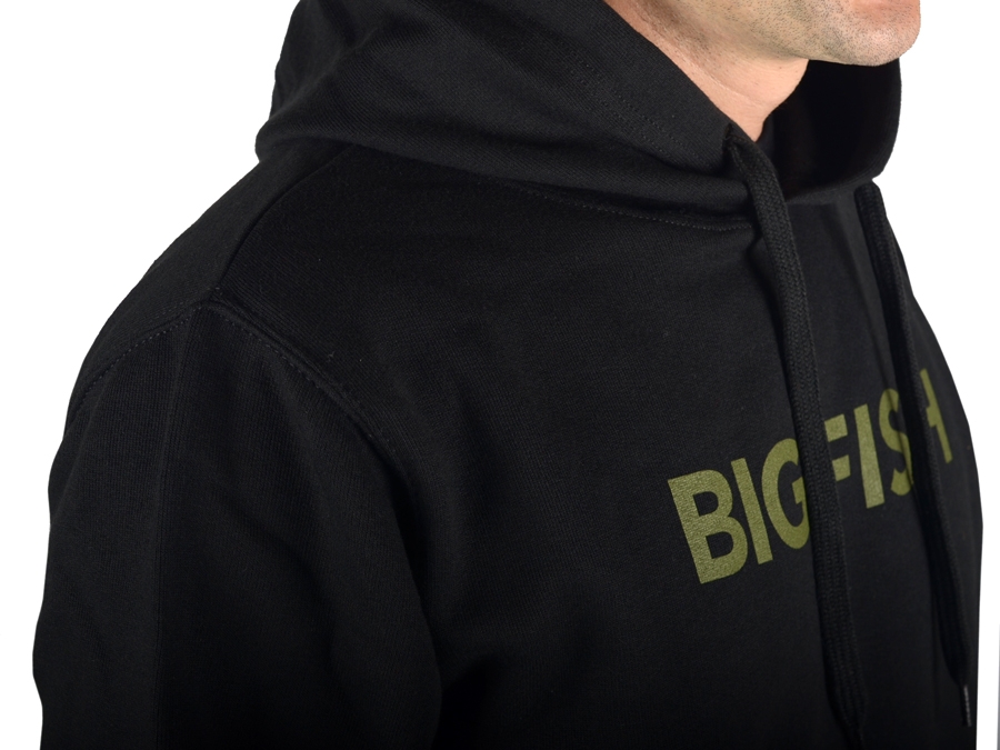 Felpa Cappuccio Big Fish Black NEW