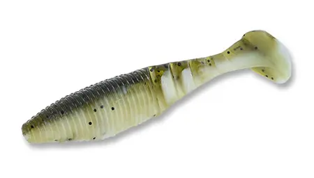 Soft Bait Gary Yamamoto Paddle Tail Zako 4" col. 981 Grn Pkn/Blk/Wht