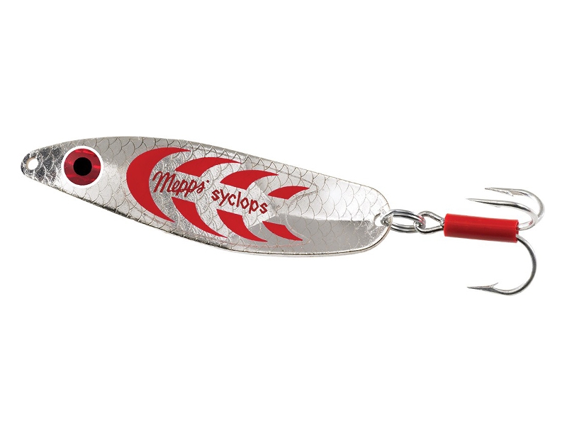 Cucchiaino Ondulante Mepps Syclops Silver Red