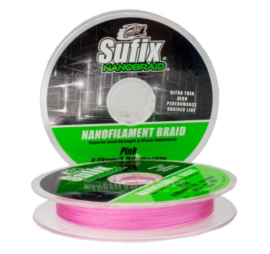 Treccia Sufix NANOBRAID Hot Pink 100mt