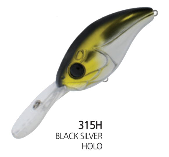 Crankbait Damiki DC-400 Col. D315H Black Silver Holo Crankbait Damiki DC-400 Col. D315H Black Silver Holo