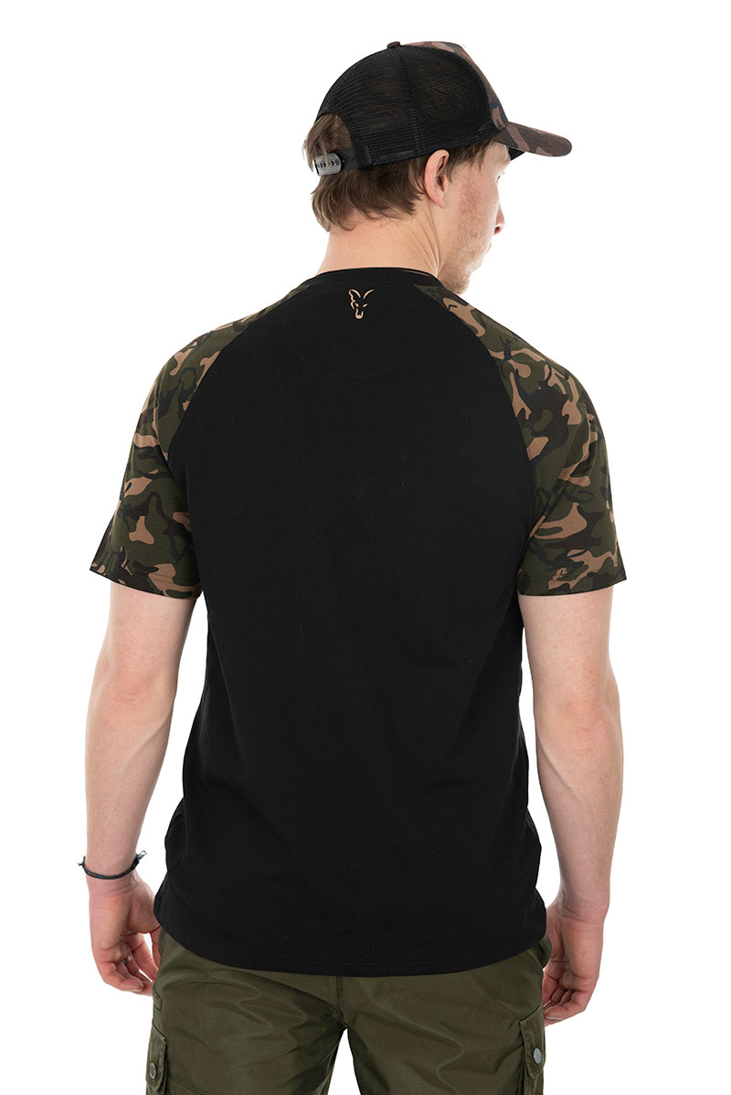T-Shirt Fox Raglan col. Black/Camo