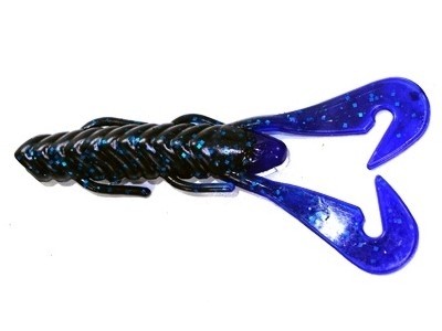 Gambero Gambler Burner Craw 4” col. Black Blue Glitter Blue Tail