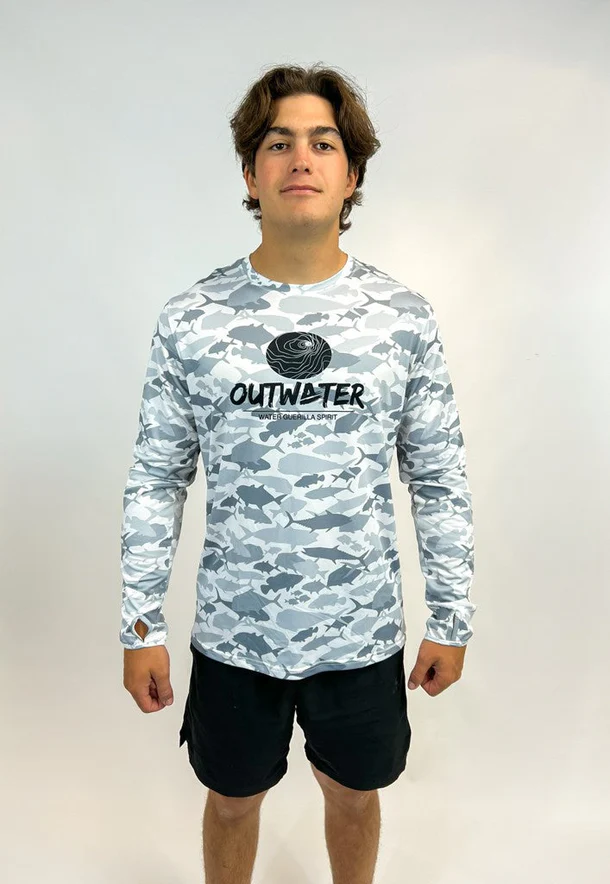 Maglia Anti-UV Outwater Spreks col. Fish Camo