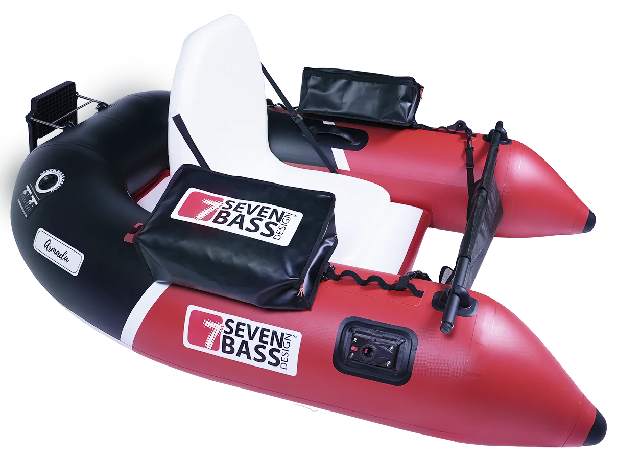 Belly Boat in PVC Seven Bass Armada col. Red Black Belly Boat in PVC Seven Bass Armada col. Red Black
