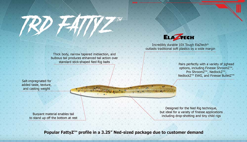 Ned Rig Worm Z-Man TRD Fattyz 3.25"
